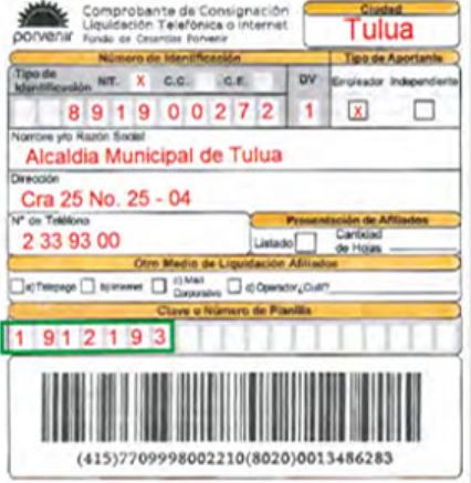 Comprobante de connsignación