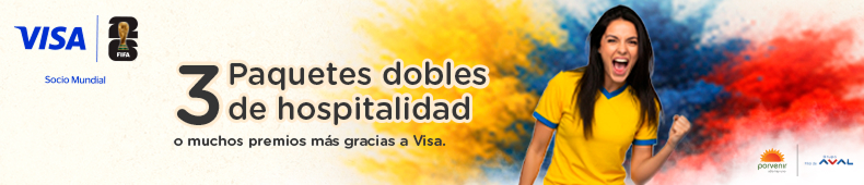 3 Paquetes dobles de hospitalidad o muchos premios más gracias a Visa.