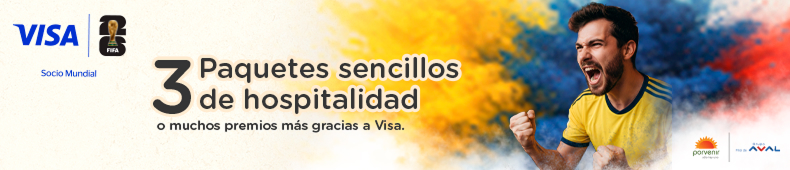 3 Paquetes sencillos de hospitalidad o muchos premios más gracias a Visa.