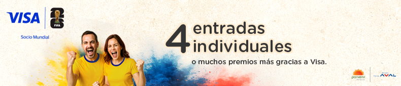 4 entradas individuales o muchos premios más gracias a Visa.