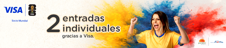 2 entradas individuales gracias a Visa.