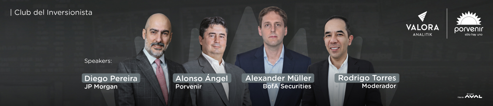 Speakers del evento Valora Analitik